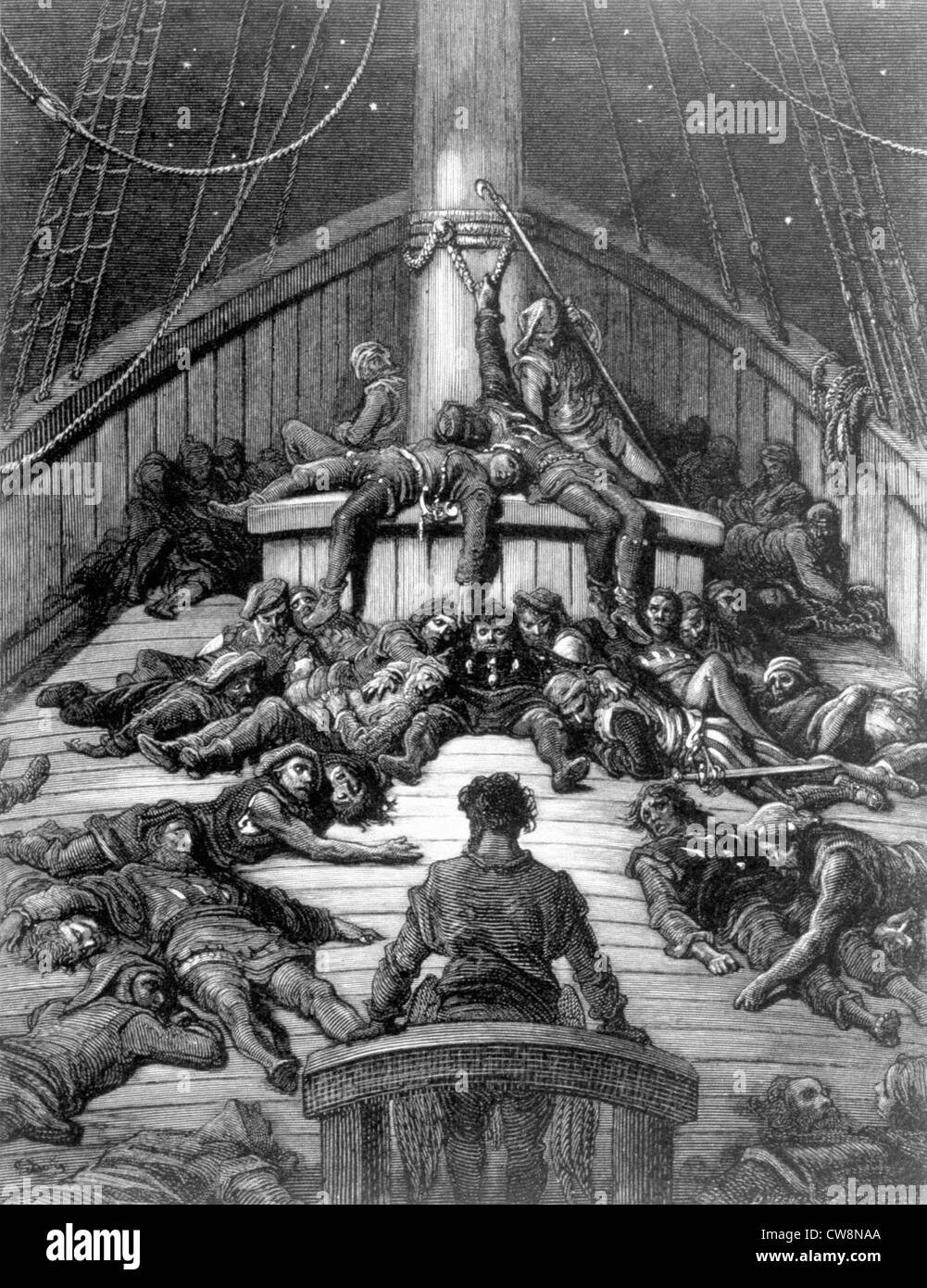 Szene aus "The Song of the Ancient Mariner", Illustration von Gustave Doré Stockfoto