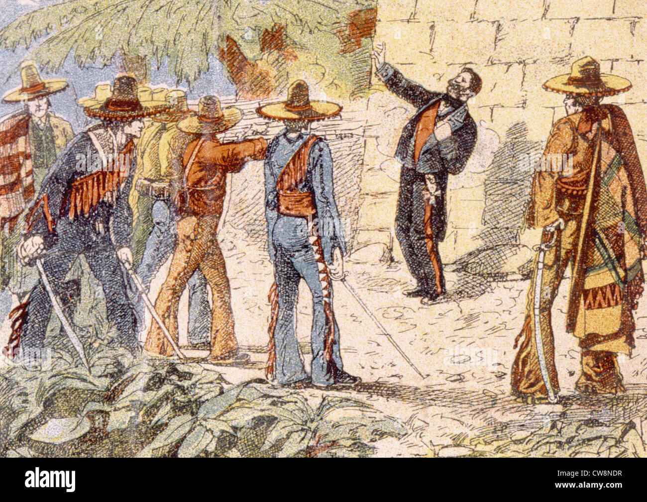 Mexiko, Abbildungen des Todes von Maximilien 1867 Stockfoto