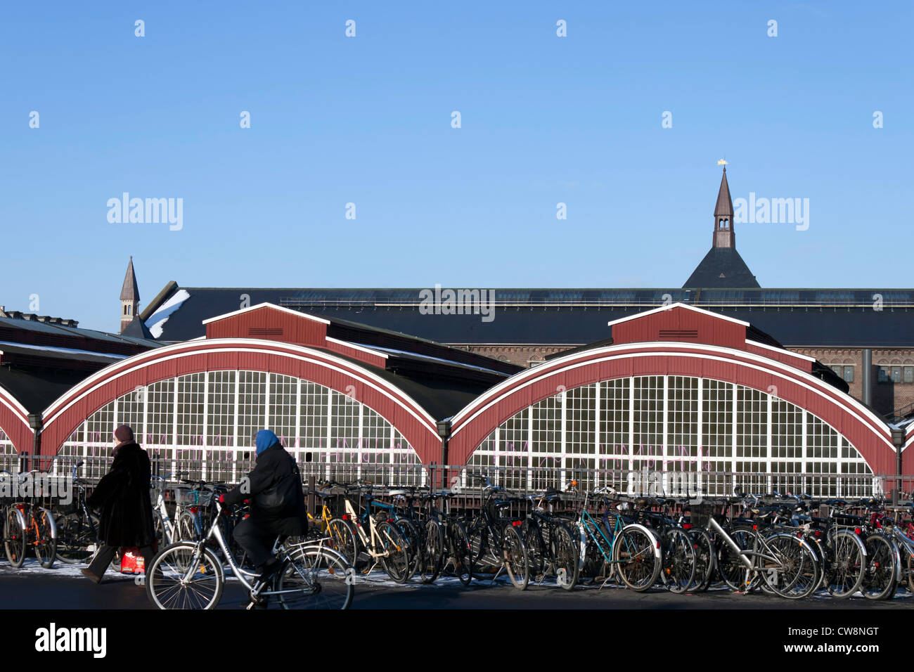 Radfahren in Kopenhagen, Dänemark Stockfoto
