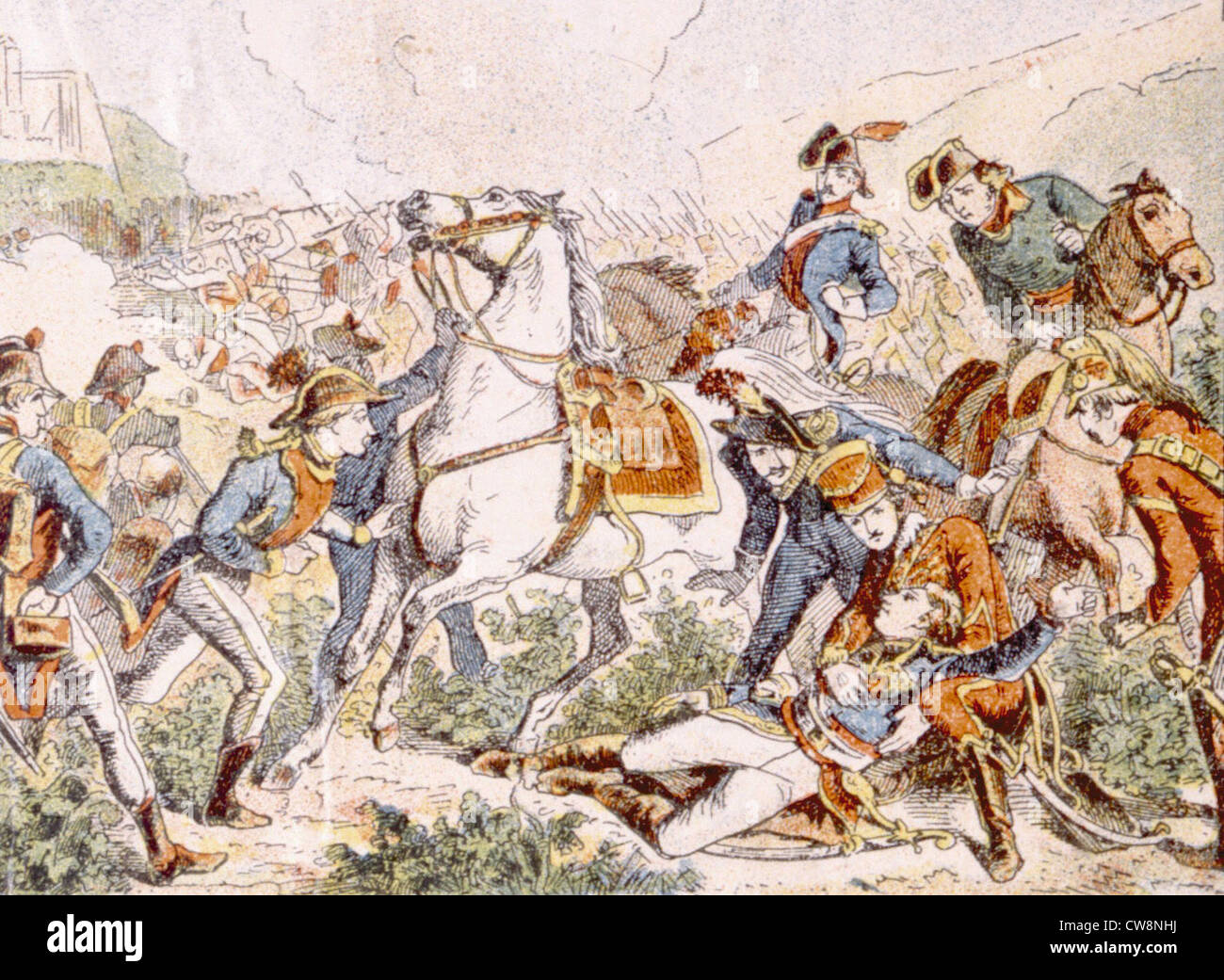 Desaix, Schlacht von Marengo, Illustrationen Stockfoto