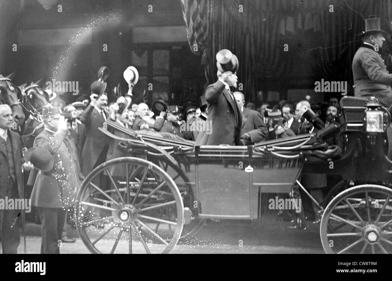 30. Juli 1914 Paris Gare de l ' est Mr Poincaré von seiner Reise nach Russland kehrt Stockfoto