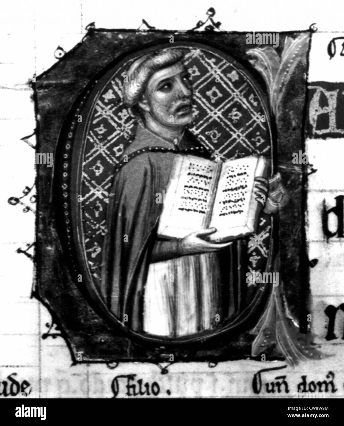 Dreifache Psalter Canterbury Detail ließ erste Stockfoto