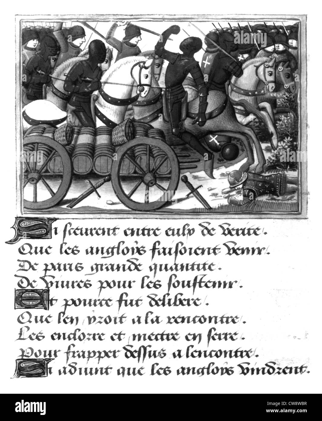 Martial de Paris bekannt als d ' Auvergne Tag Harengs 1419 Stockfoto