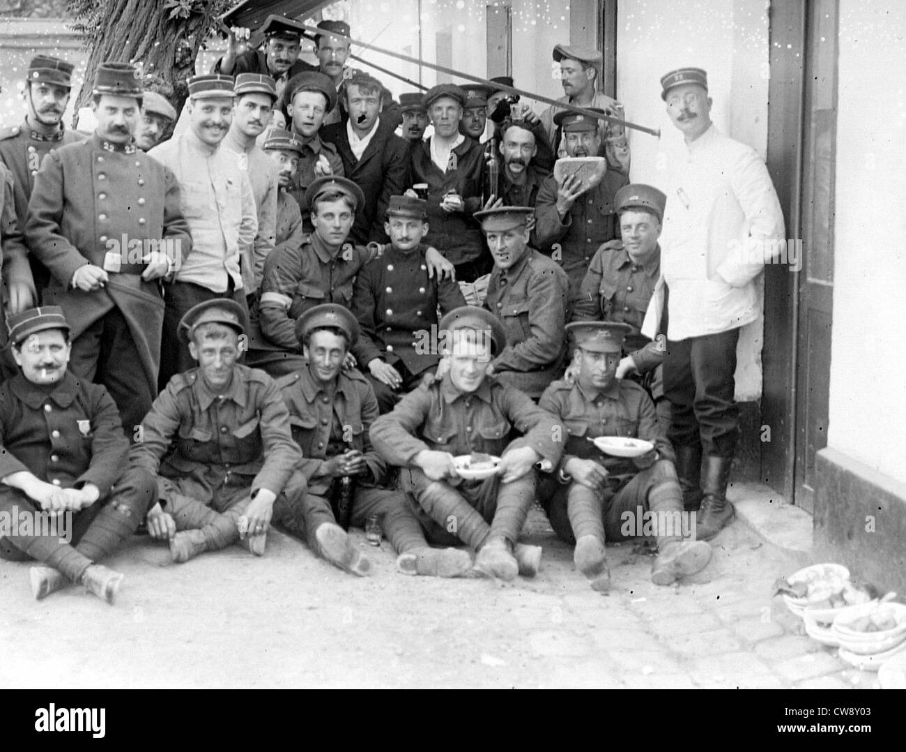 Paris.  Englische Soldaten im La Tour Maubourg Stockfoto