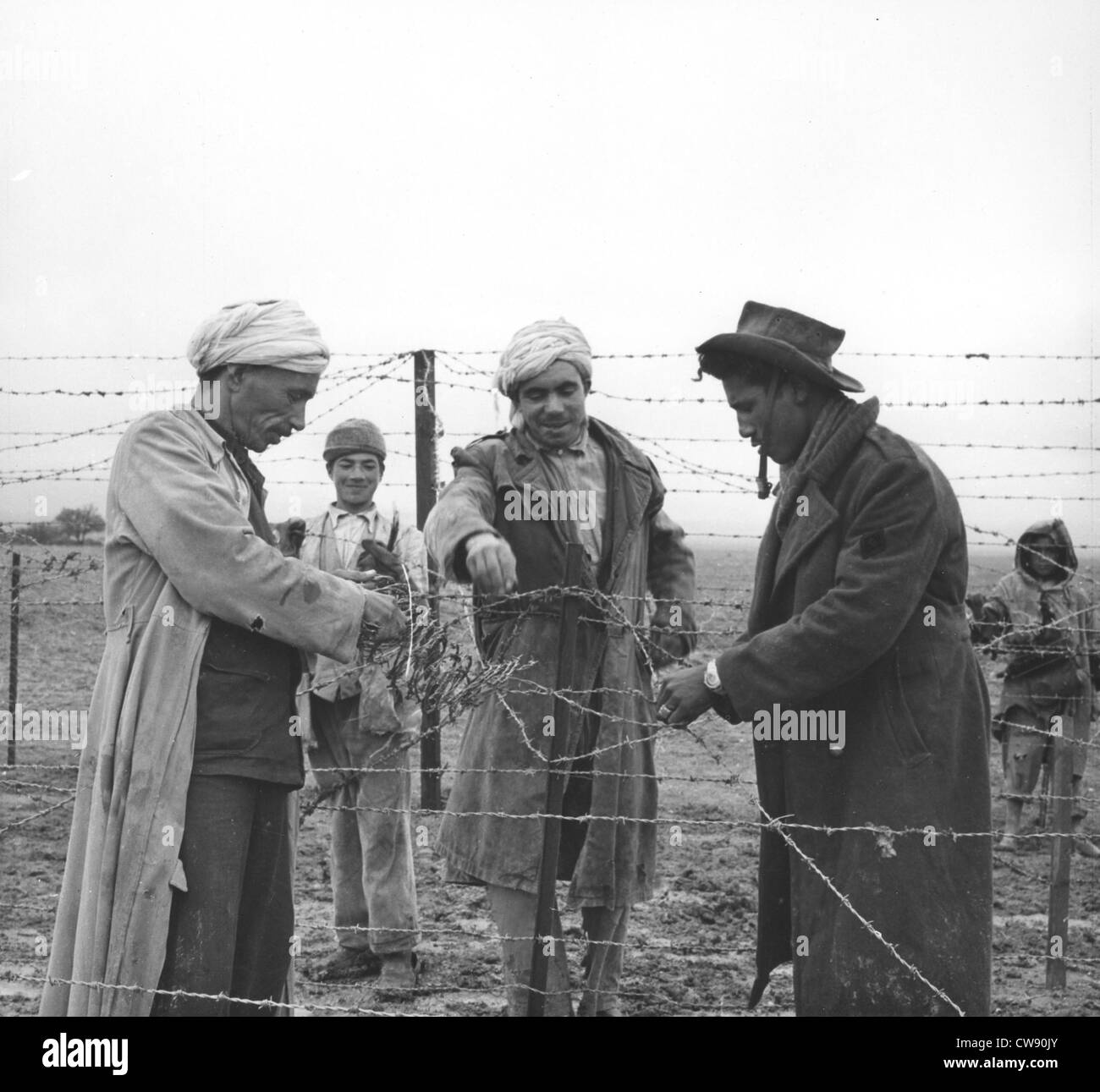 Schließung der algerisch-tunesischen Grenze (1957) Stockfoto