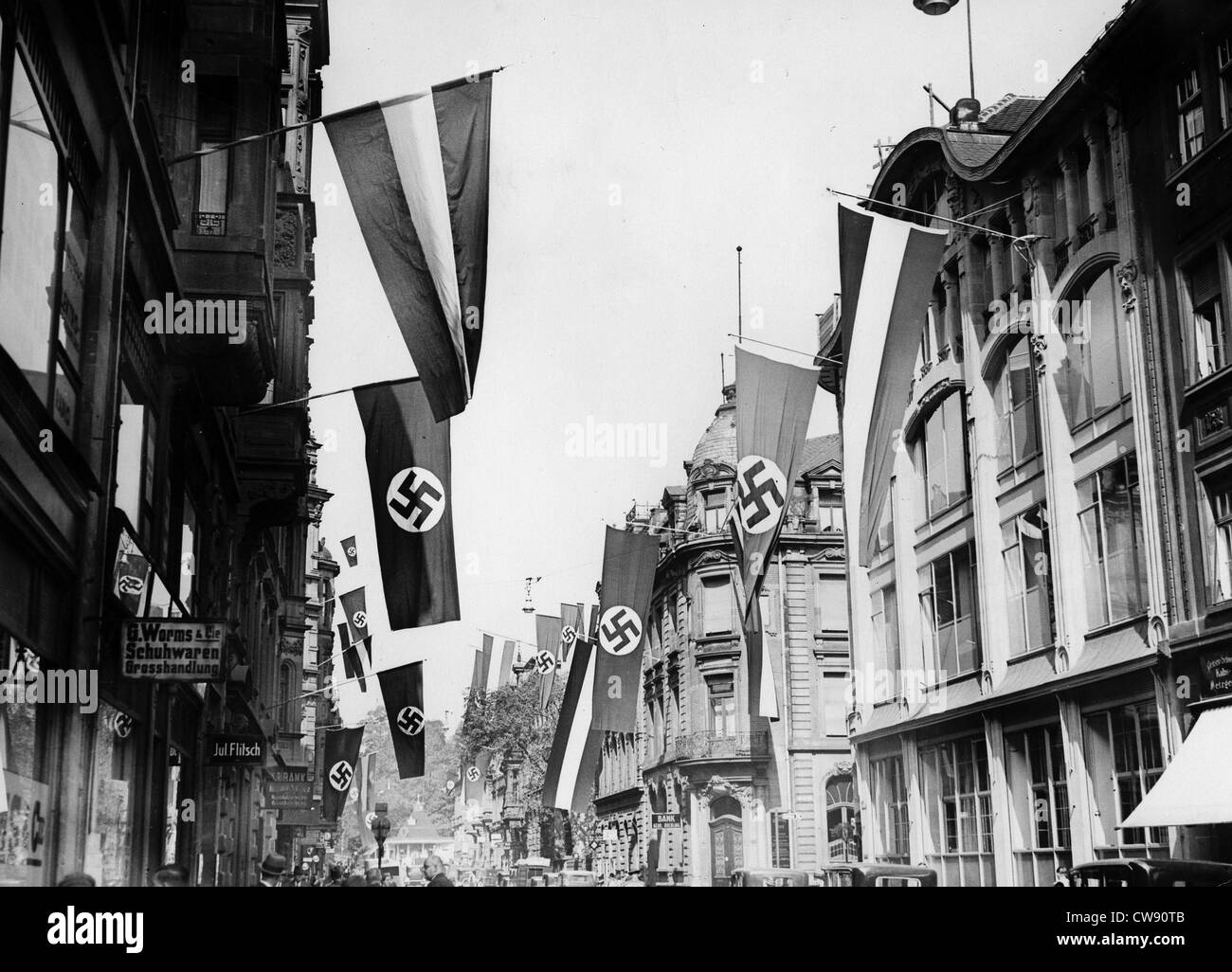 Das Saargebiet vor der Volksabstimmung Einbindung in Deutschland (1934) Stockfoto