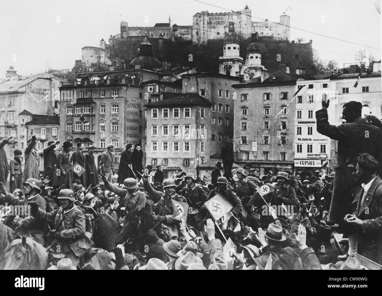 Der Anschluss Österreichs Annexion Österreich Deutschland (1938 Stockfotografie Alamy