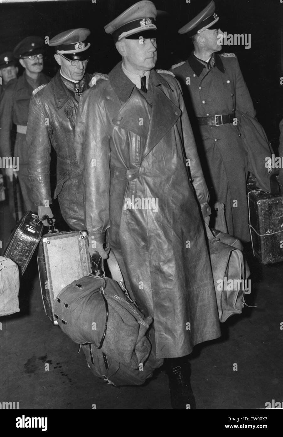 Deutsche Generäle nach ihrer Ankunft in London (1945) Stockfoto