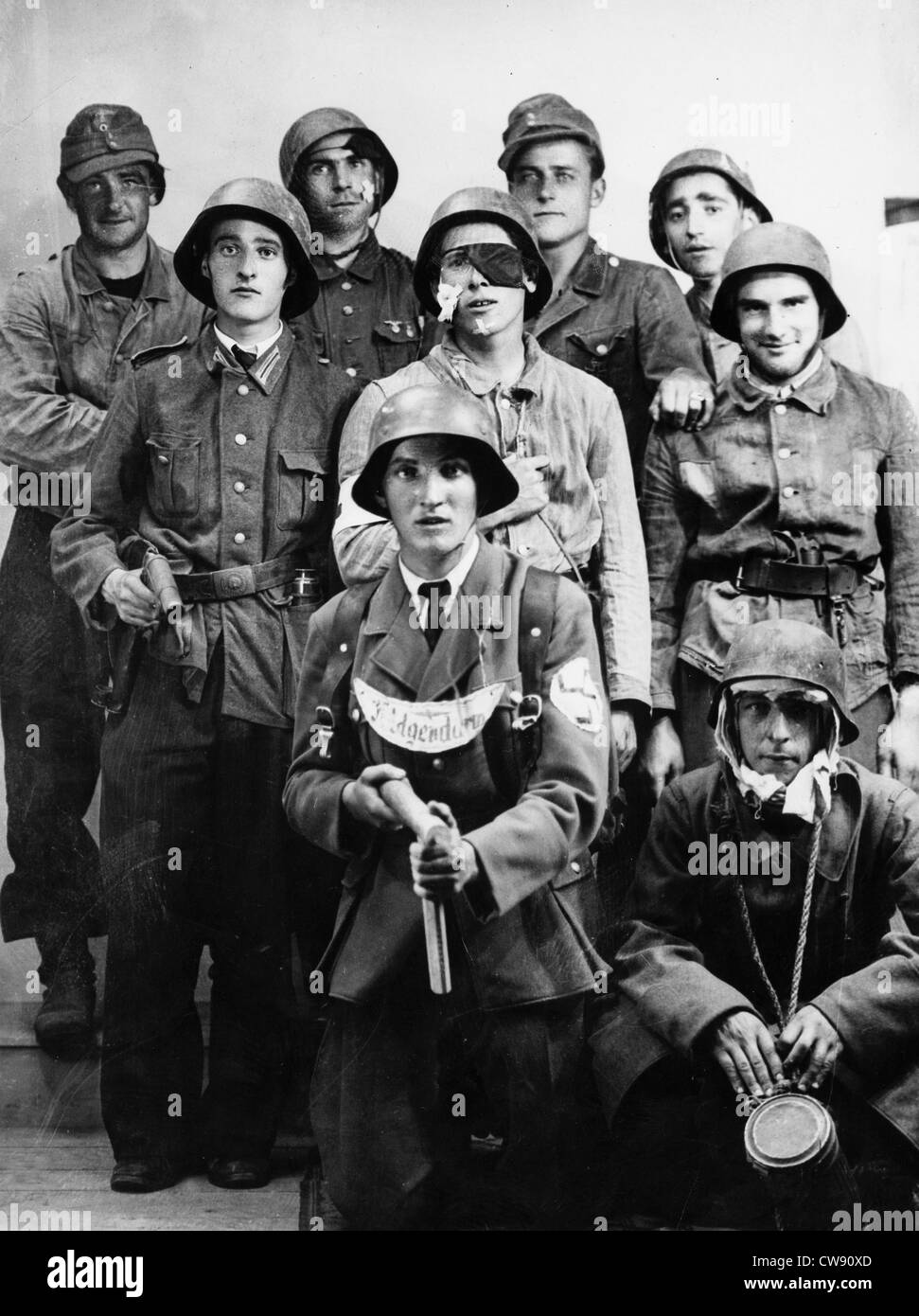 Deutsche Truppen, die Massaker in Oradour-Sur-Glane Frankreich teilgenommen Stockfoto