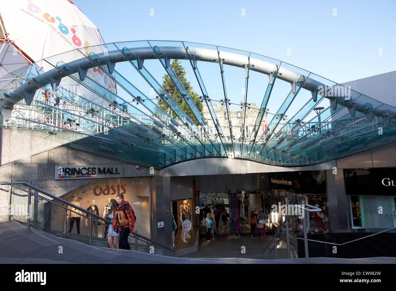 Princes mall Princes street Edinburgh Schottland Großbritannien Vereinigtes Königreich Stockfoto