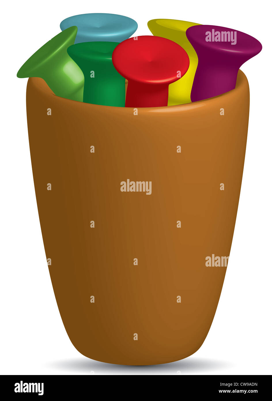 Golf-Tees in einer Tasse (Tasse Tee), ein Vektorbild entnommen. Stockfoto Golf-Tees in einer Tasse (Tasse Tee), ein Vektorbild entnommen. Stockfoto