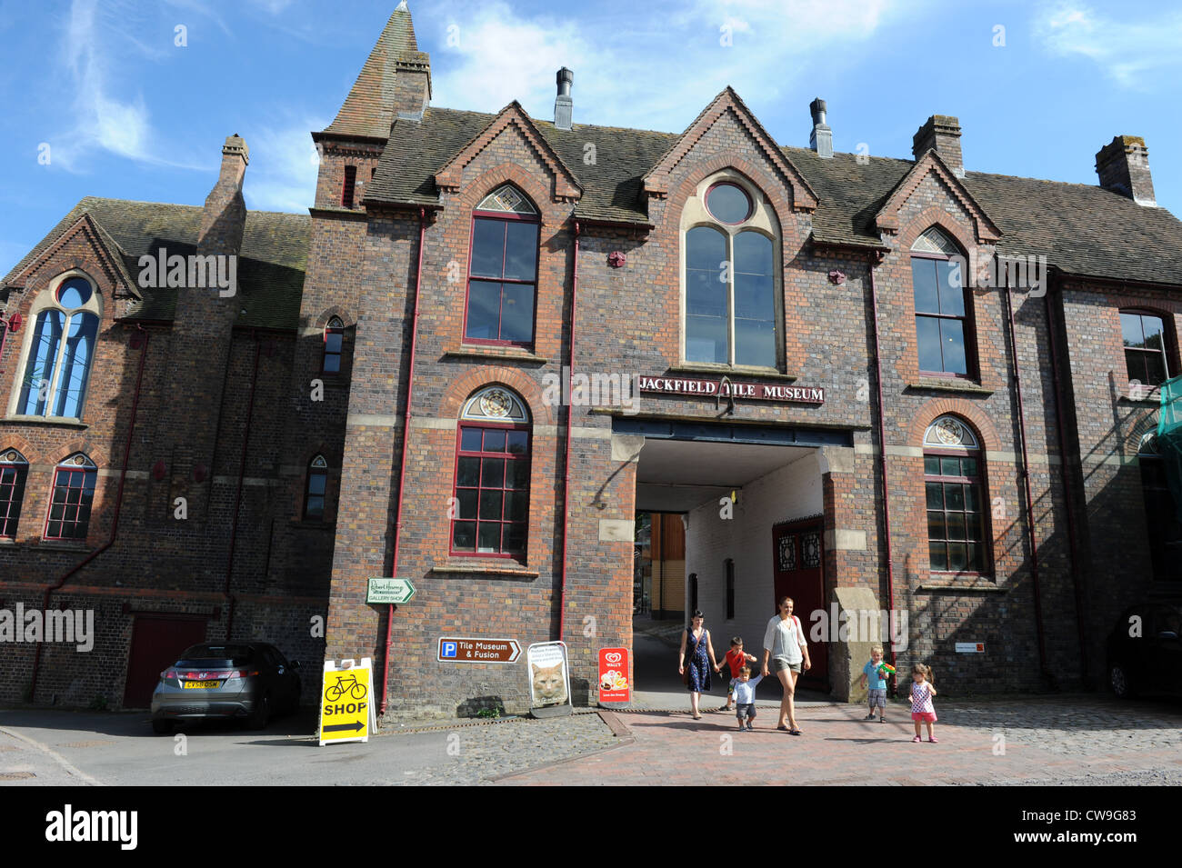 Steckfeld Fliesenmuseum in Telford Shropshire Uk Stockfoto