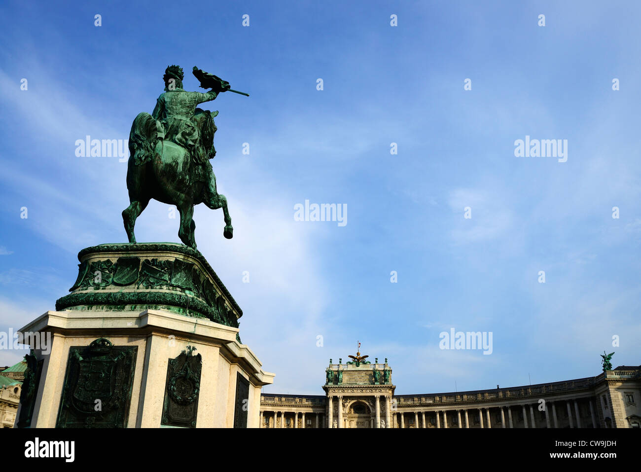 Heldenplatz: Staue von Erzherzog Charles, Herzog von Teschen Stockfoto