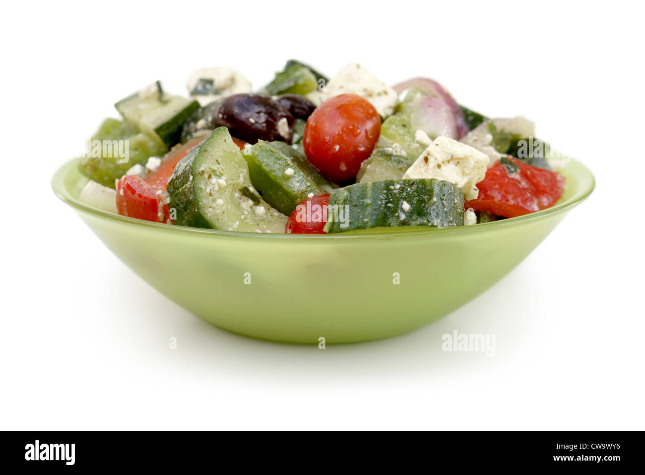 Griechischer Salat mit Feta-Käse Stockfoto