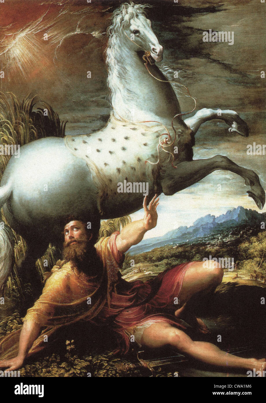 Parmigianino die Umwandlung von St. Paul Kunsthistorisches Museum Wien Stockfoto
