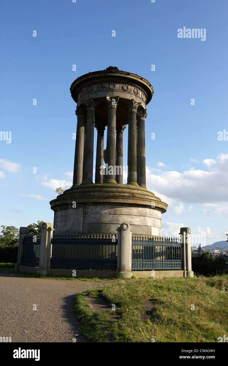 Dugald Stewart Monument Calton hill Edinburgh Schottland Großbritannien Vereinigtes Königreich Stockfoto