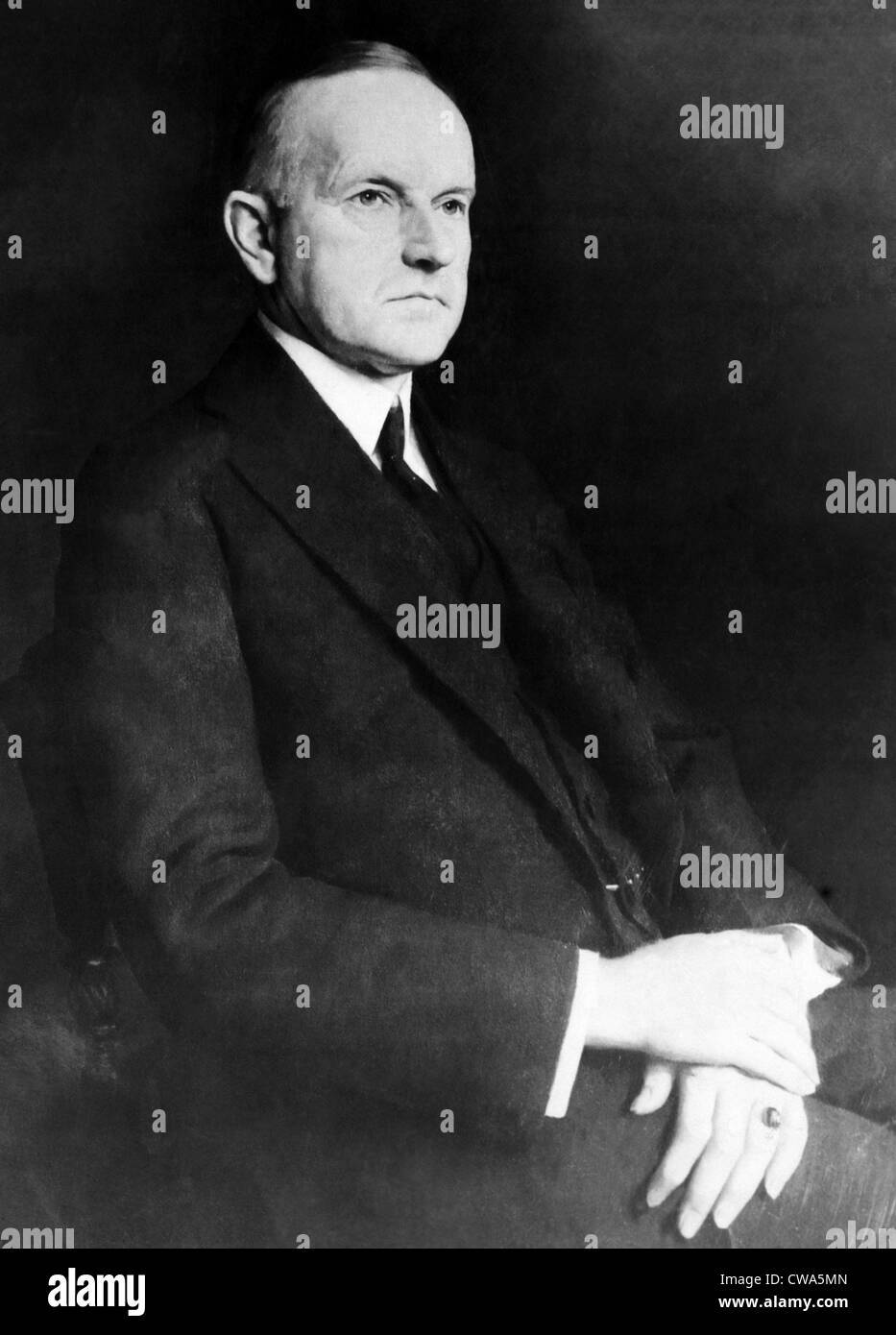 Calvin Coolidge, 1928. Höflichkeit: CSU Archive/Everett Collection Stockfoto