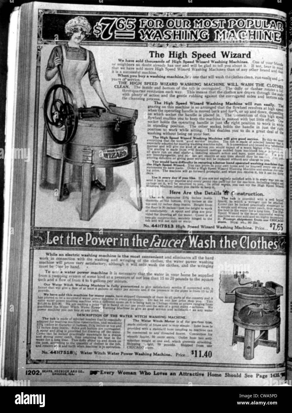 Sears-Katalog, 1917. Höflichkeit: CSU Archive / Everett Collection Stockfoto