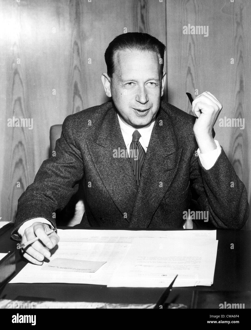 Dag Hammarskjöld, 1950er Jahre. Höflichkeit: CSU Archive / Everett Collection Stockfoto