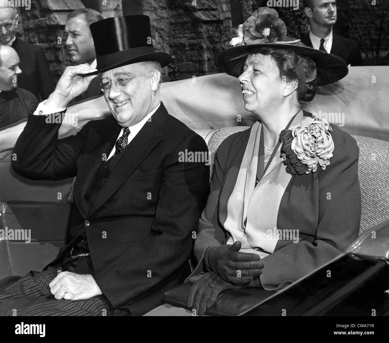 Präsident und Frau Roosevelt am Ostersonntag, 1941. Höflichkeit: CSU Archive / Everett Collection Stockfoto