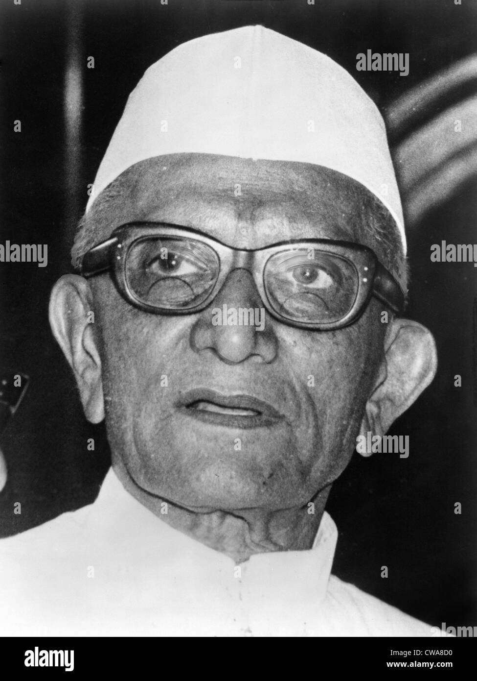 Indien Premierminister Morarji R. Desai, 1970er Jahre. Höflichkeit: CSU Archive / Everett Collection Stockfoto