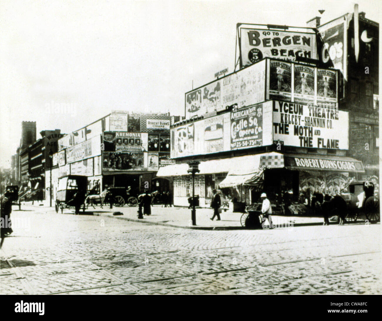 NEW YORK CITY, 1900, Ecke Broadway und 42nd Street, am Times Square... Höflichkeit: CSU Archive / Everett Collection Stockfoto