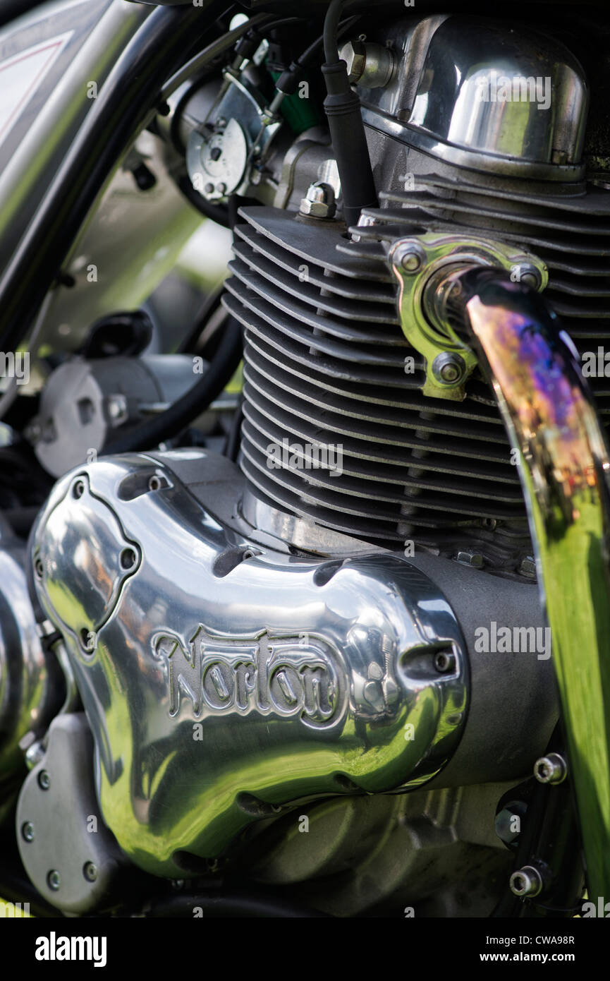 Norton Commando 961 Motorradmotor. Klassische britische Motorrad Stockfoto