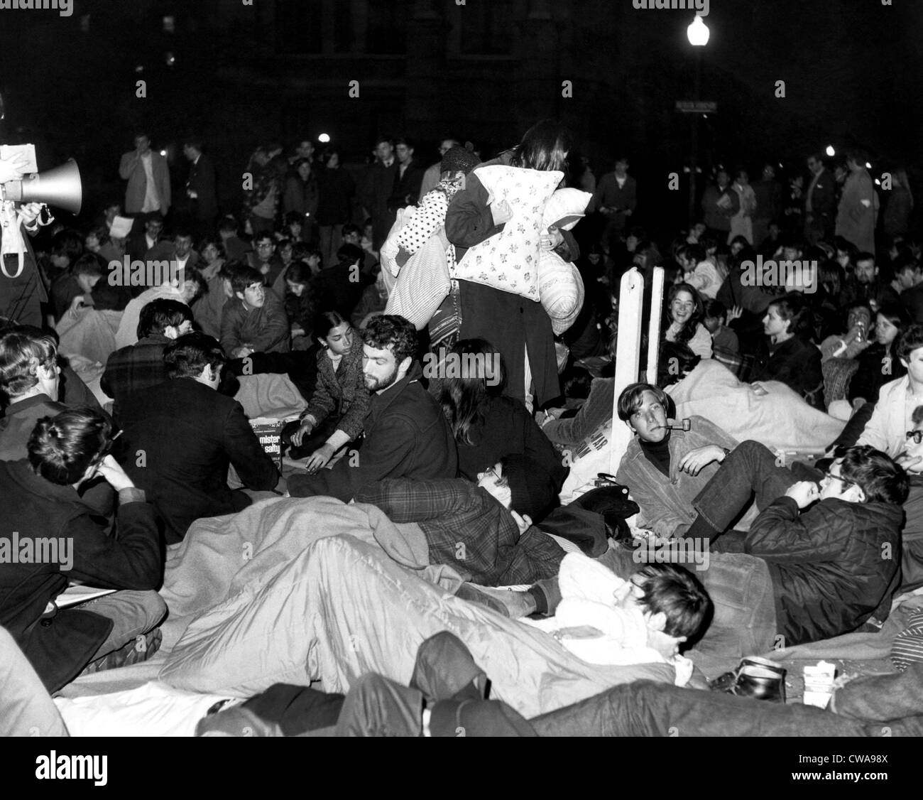 Demonstranten an der Columbia University verärgert über News binden der Universität zur Unterstützung des Vietnam-Krieges, New York, 29 April, Stockfoto