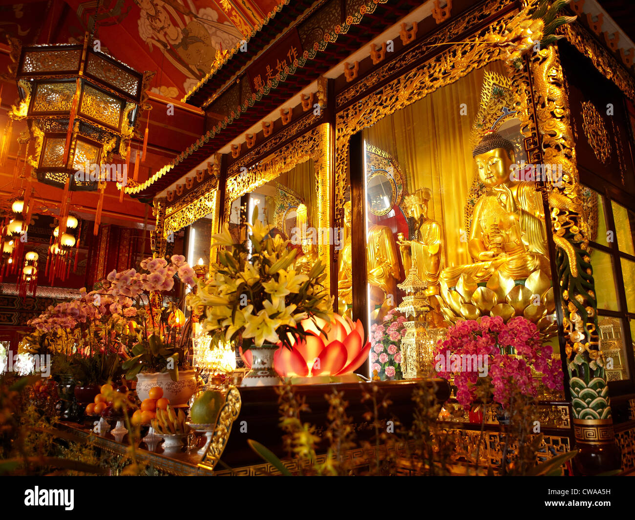 Po Lin Kloster Tempel, Lantau Island, Hongkong, china Stockfoto