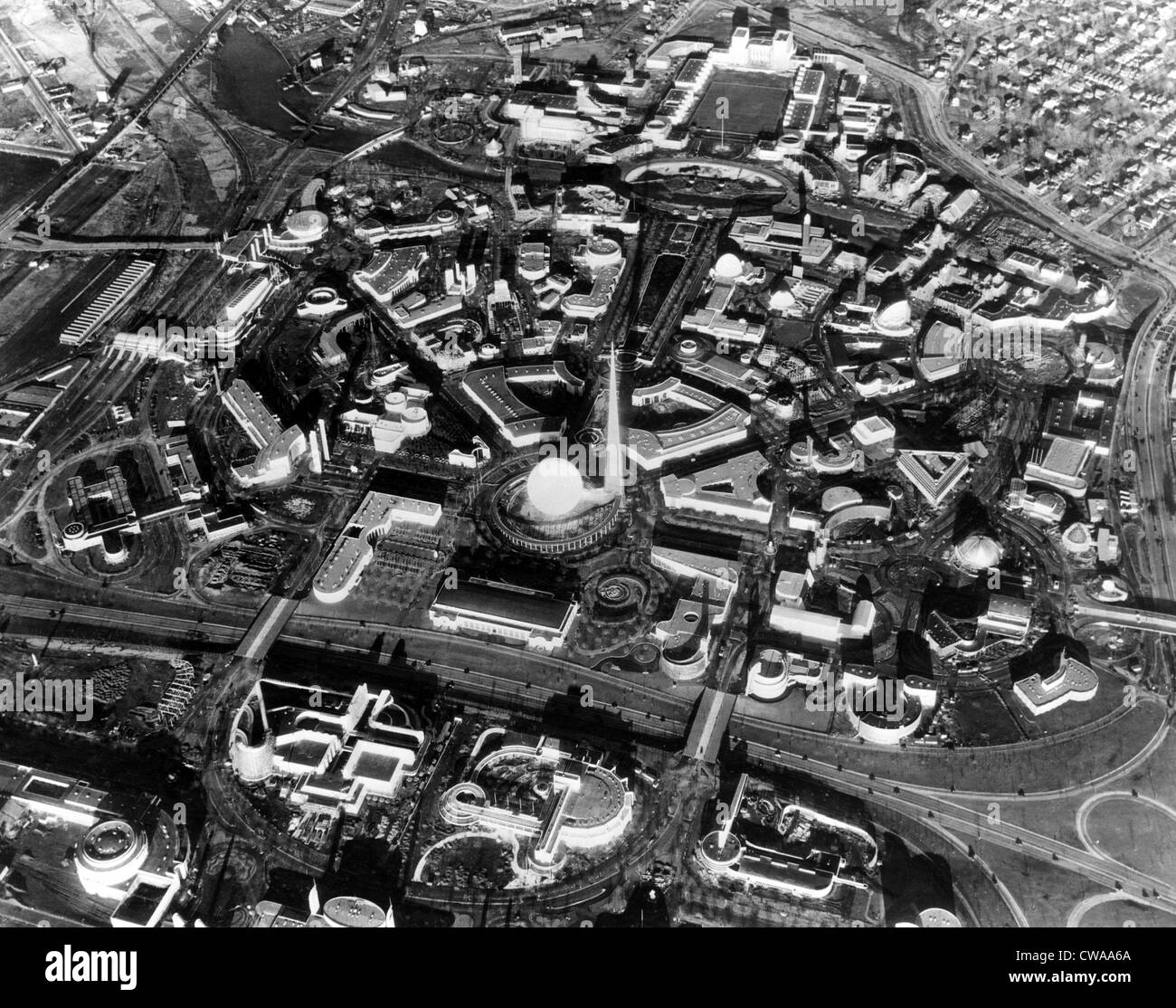 Luftbild von der New Yorker Weltausstellung 1939, Flushing, New York. Höflichkeit: CSU Archive/Everett Collection Stockfoto