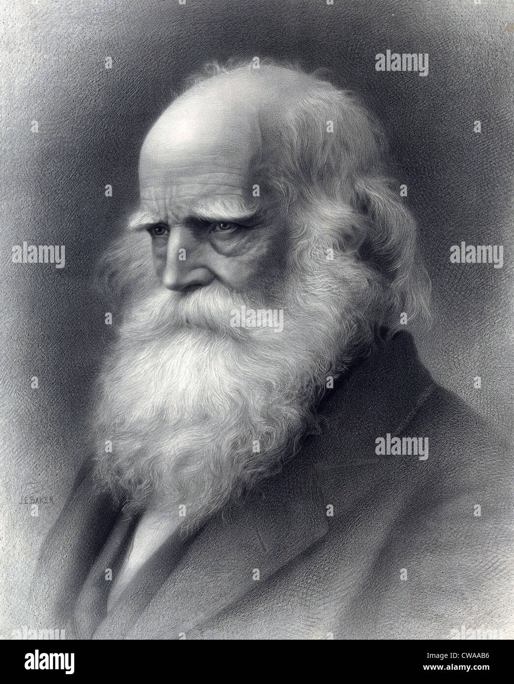 William Cullen Bryant (1794-1878) war einflussreicher Herausgeber der New York Evening Post seit 50 Jahren und menschlichen gefördert Stockfoto