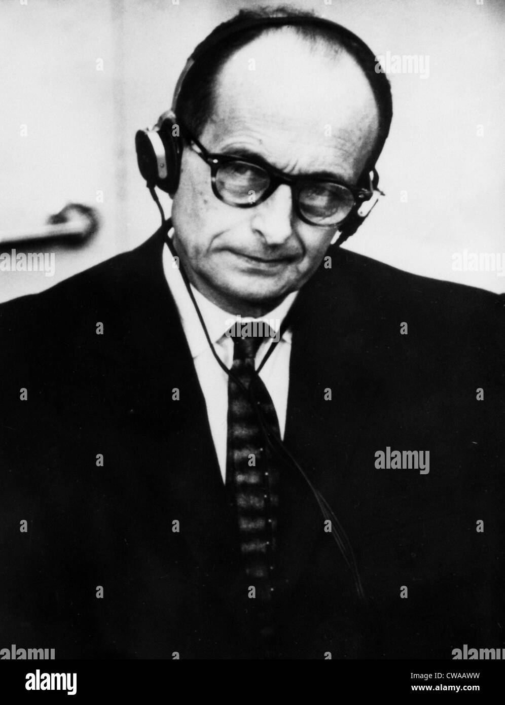 Adolph Eichmann vor Gericht für Kriegsverbrechen, Israel, 11. April 1961... Höflichkeit: CSU Archive / Everett Collection Stockfoto