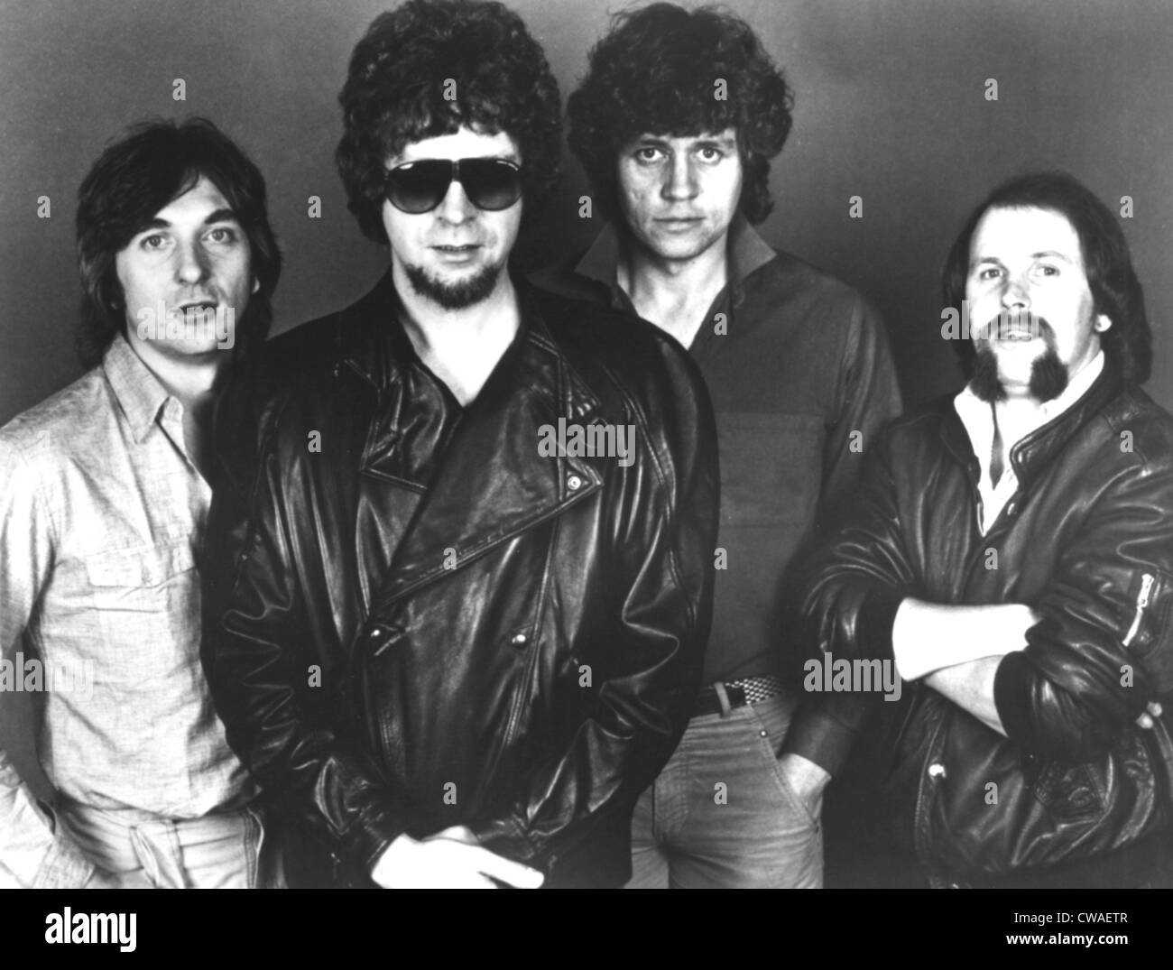 Electric Light Orchestra (ELO): (l-R): Richard Tandy, Jeff Lynne und Bev Bevan Kelly Groucutt, ca. 1970er Jahre. Höflichkeit: CSU Archiv Stockfoto