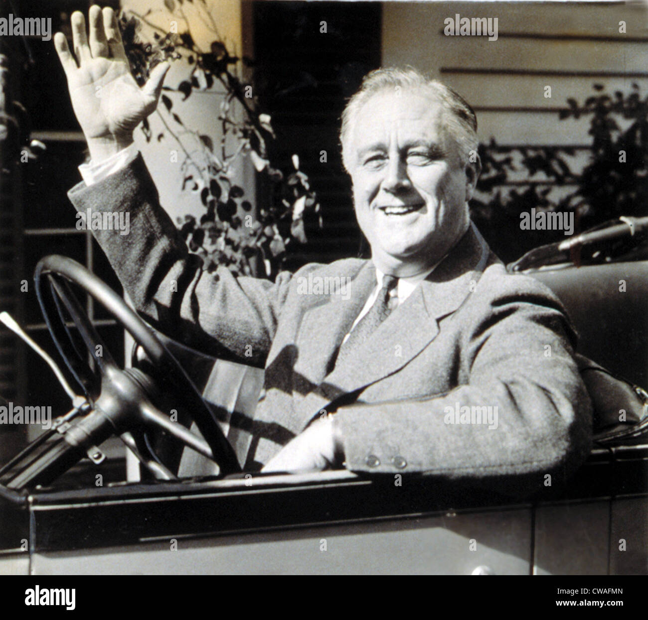 Präsident Franklin Delano Roosevelt in Warm Springs, Georgia, 1935... Höflichkeit: CSU Archive / Everett Collection Stockfoto