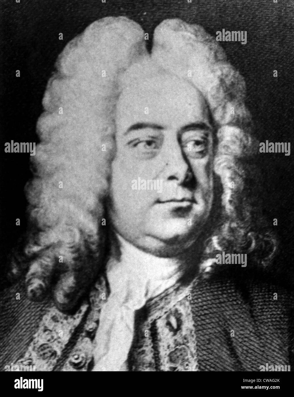 Klassischer Komponist George Frideric Handel. (1685 - 1759). Höflichkeit: CSU Archive/Everett Collection. Stockfoto