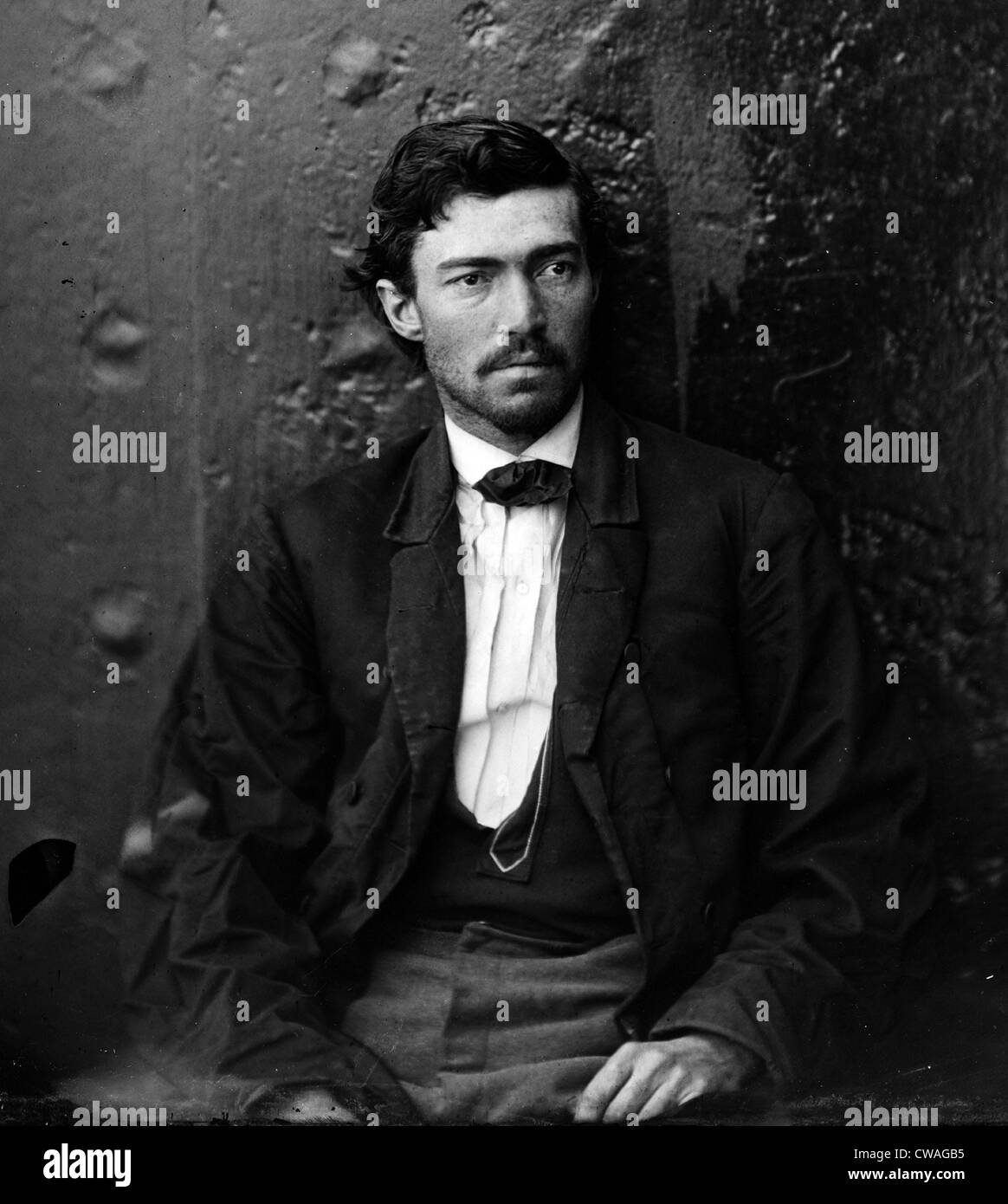 Samuel Arnold, ein Lincoln Ermordung Verschwörer in Maniacals an der Washington Navy Yard.  Dieses Foto wurde auf einer aufgenommen. Stockfoto
