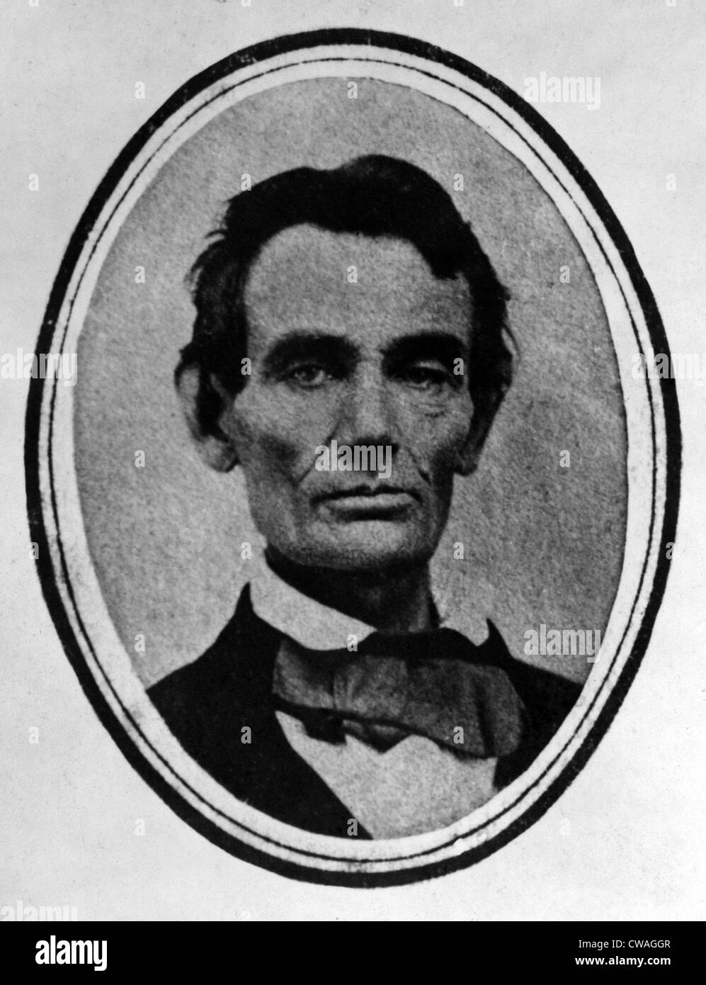 Abraham Lincoln (1809-1856) Porträt aufgenommen am 26. August 1858, während seiner erfolglosen Kampagne für den Senat von Illinois-Sitz Stockfoto