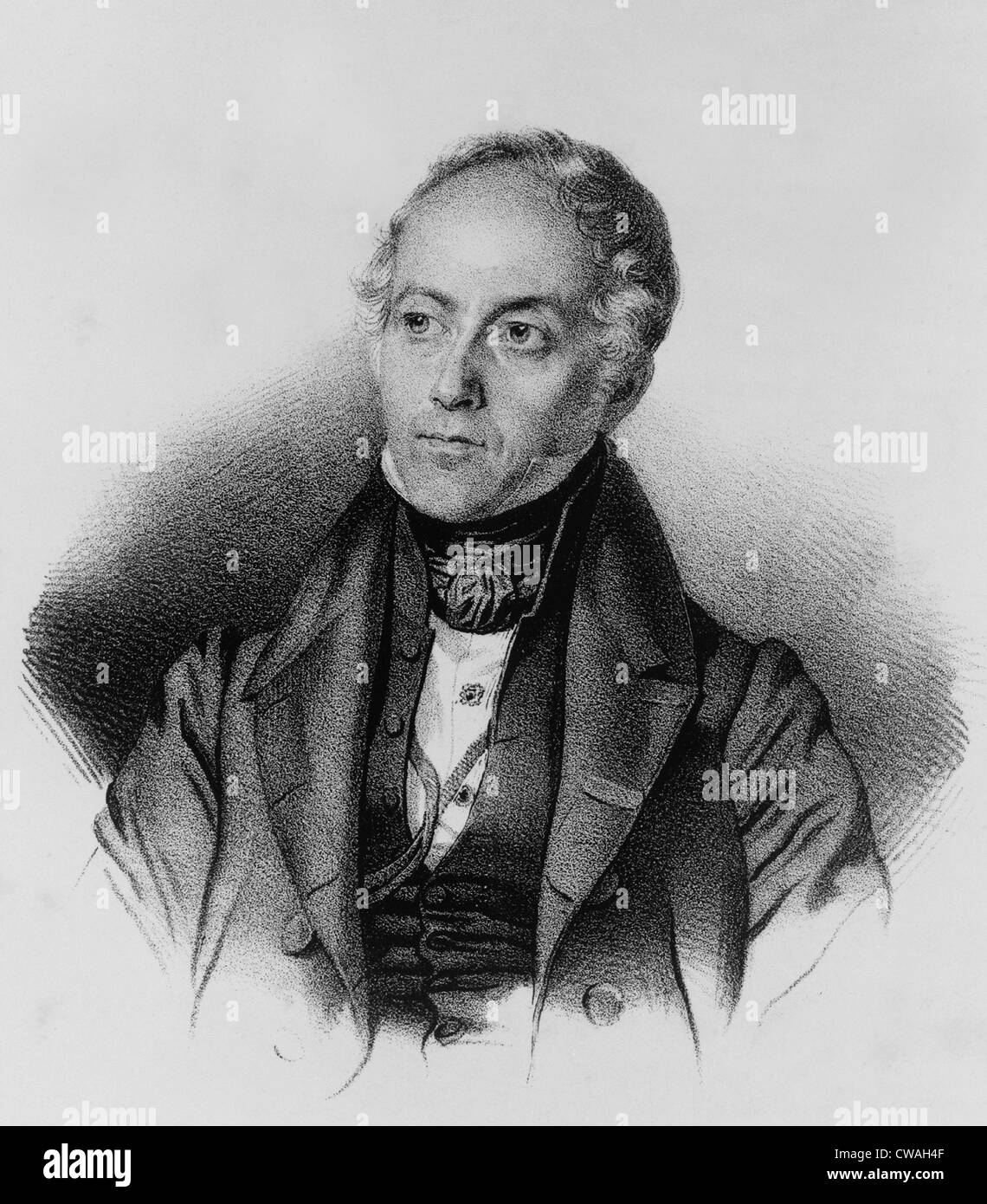 Francois Guizot (1787-1874), französischer Historiker, die konstitutionelle Monarchie nach dem Sturz Napoleons ausgesprochen. Stockfoto