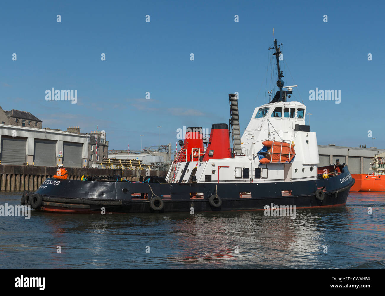 Schlepper im Hafen von Aberdeen Stockfoto