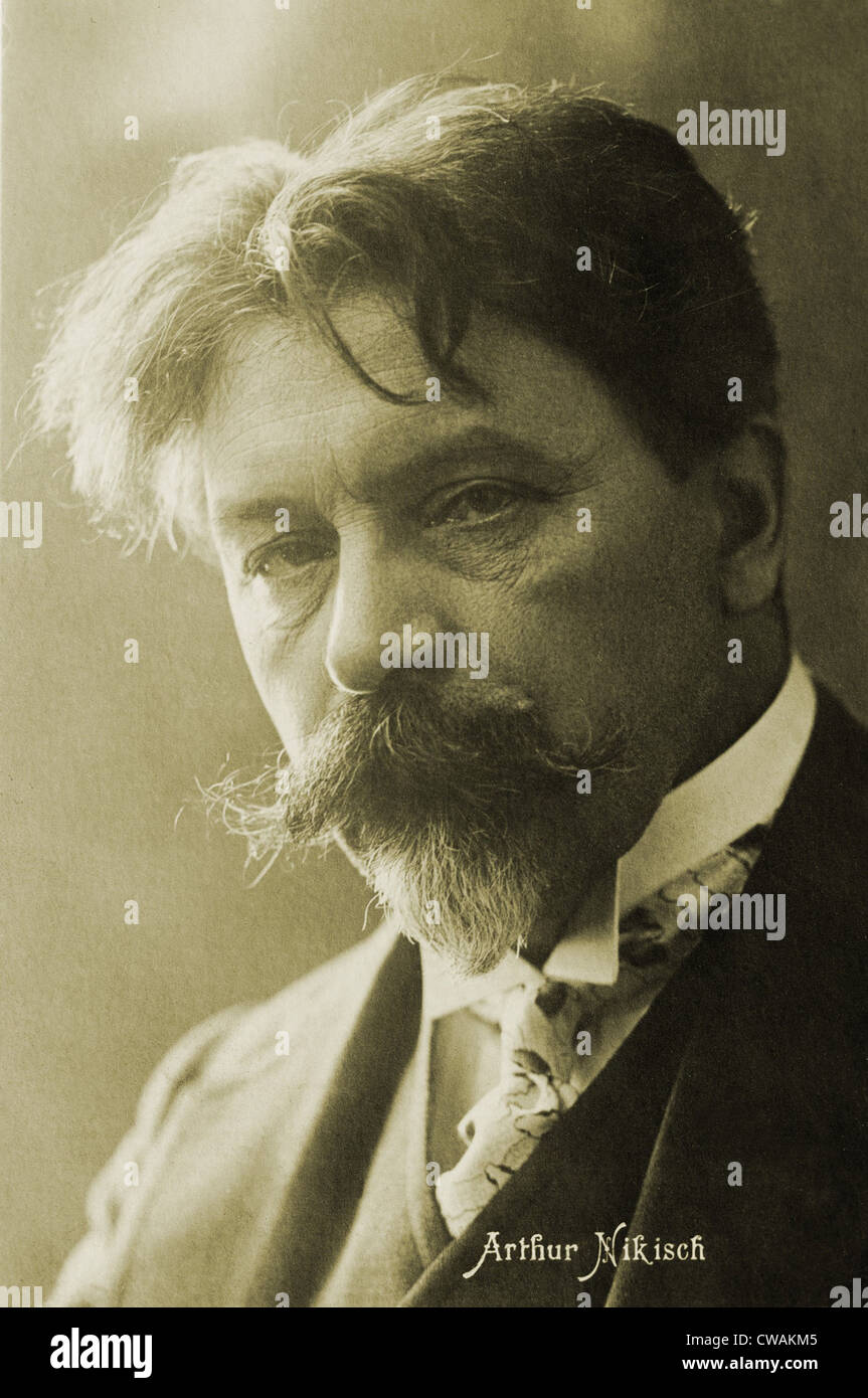 Arthur Nikisch (1855 – 1922), ungarischen Dirigenten von den romantischen Stil führen Orchestern in Berlin, Hamburg, Leipzig, London, und Stockfoto