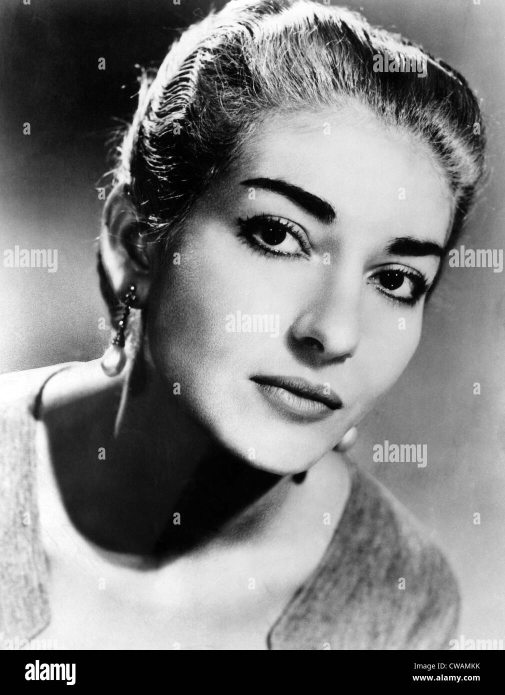 Maria Callas, 1958. Höflichkeit: CSU Archive/Everett Collection Stockfoto