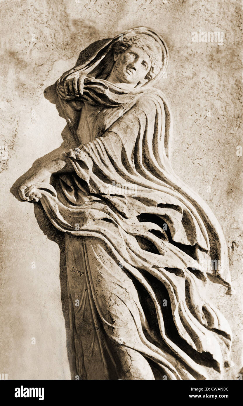 Klassische griechische Tänzerin. Albumen print ab ca. 1870. Stockfoto