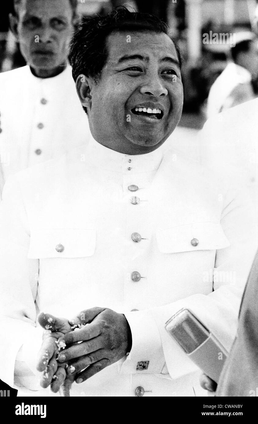 Prinz Norodom Sihanoult von Kambodscha, 1969. Höflichkeit: CSU Archive / Everett Collection Stockfoto