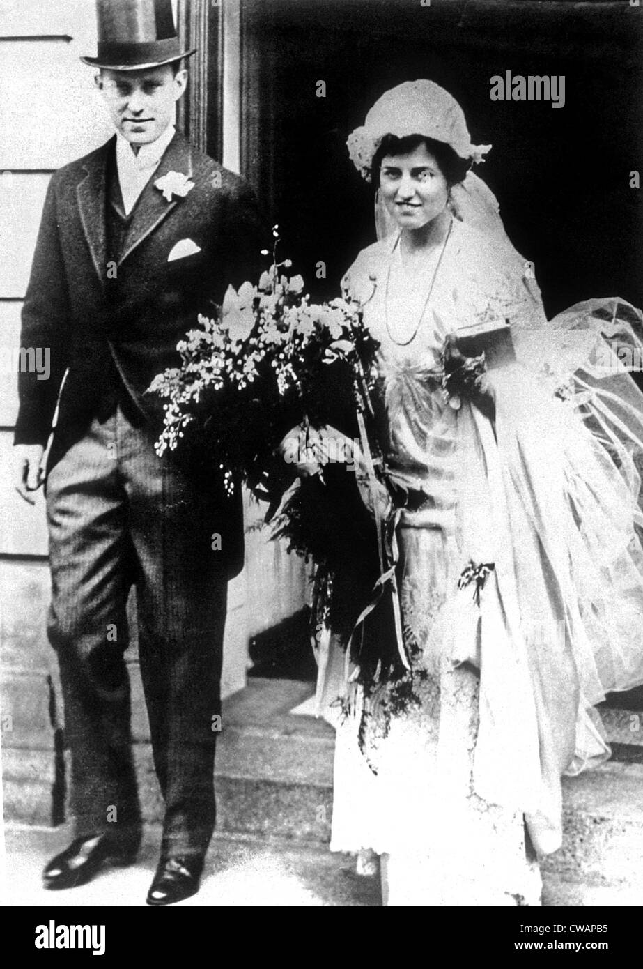 Joseph Kennedy und Rose Kennedy am Tag ihrer Hochzeit, 1914 Stockfoto