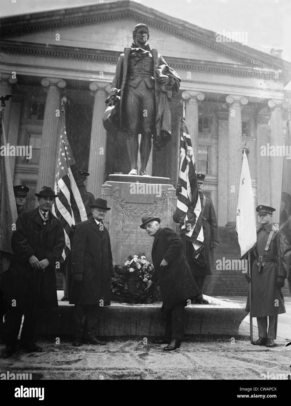 Andrew Mellon (1855-1937), Secretary Of The Treasury, 168. Jahrestag der Geburt von Alexander Hamilton, den ersten USA Stockfoto