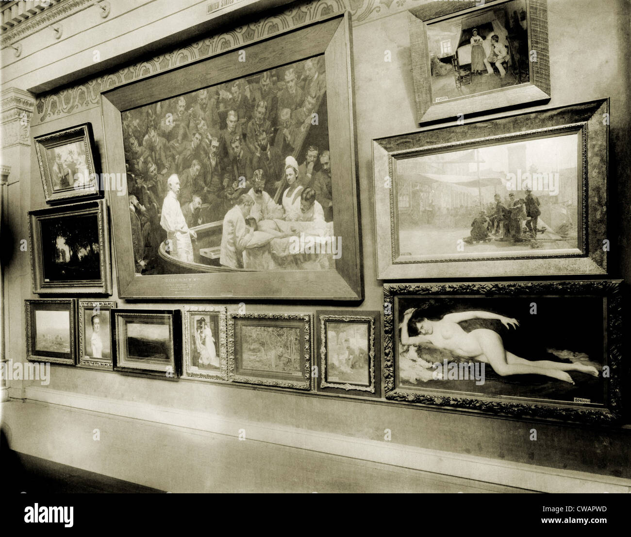 Thomas Eakins monumentalen realistischen Malerei, die Klinik AGNEW (1889) erscheint prominent in der Columbian Exposition 1893, Stockfoto