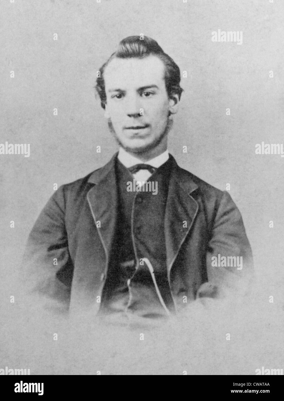 Alexander Graham Bell (1847-1922) im Alter von 18 in Elgin, Schottland vor seiner Einwanderung nach Kanada im Jahr 1870. Stockfoto