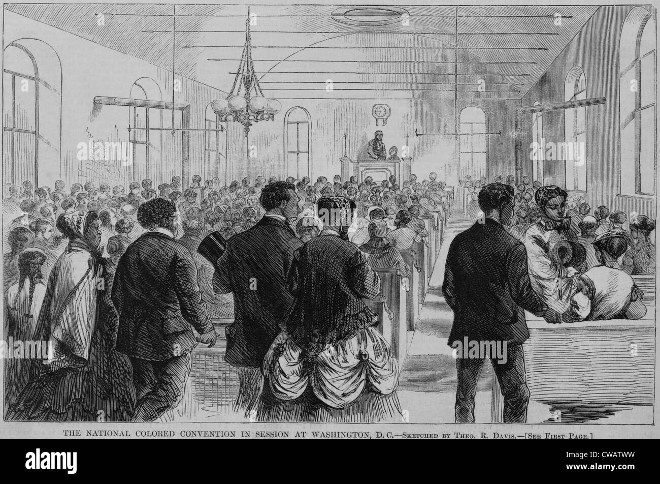 Nationalkonvent der farbigen Männer of America in Sitzung in Washington, D.C. im Januar 1869.  Das Scheitern des 14. Stockfoto