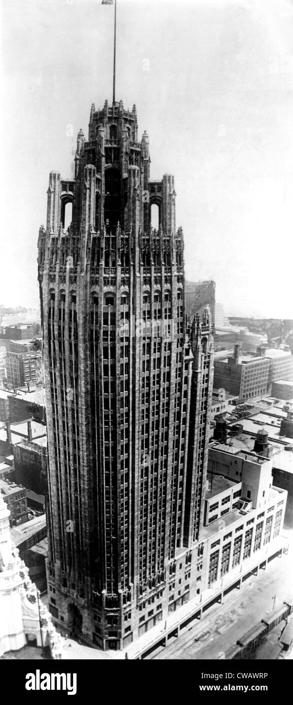 Der Tribune Tower, Chicago, Illinois, ca. 1925. Höflichkeit: CSU Archive/Everett Collection Stockfoto