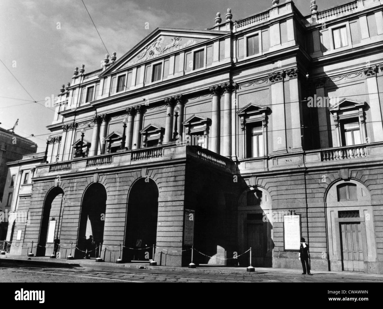 La Scala Opernhaus in Mailand, Italien, ca. 1960er Jahre. Höflichkeit: CSU Archive/Everett Collection Stockfoto